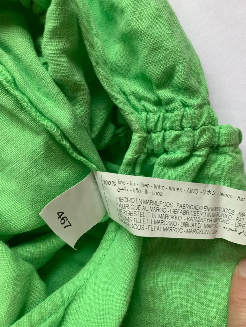 Zara Bright Green Girls' One-Piece Linen Romper Size 13-14 Preppy Coastal Summer